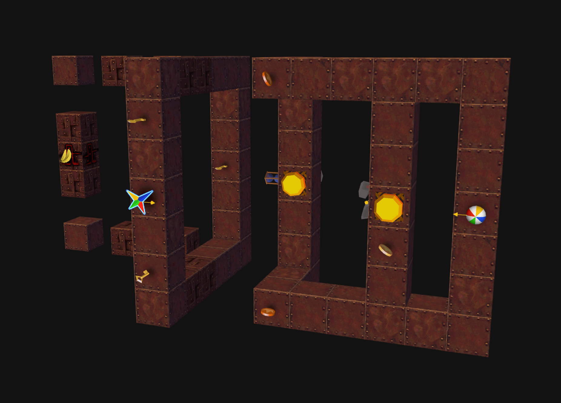 Screenshot of the level showing a slow moving star set to the wrong direction.